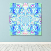 Blue Crystal Wrapped Canvas Afdruk (Insitu (Houten vloer))