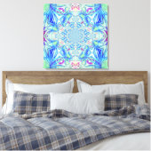 Blue Crystal Wrapped Canvas Afdruk (Insitu (Slaapkamer))