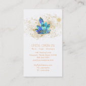 *~* Blue Crystals Cosmic Gold Glitter Stars Visitekaartje (Achterkant)