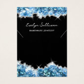 Blue crystals ketting-displaykaart visitekaartje (Voorkant)
