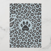 Blue Cub Baby Shower Folie Uitnodiging (Achterkant)