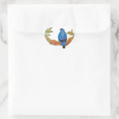 Blue Cuckooshrike Waterverf Bird Hart Sticker (Tas)