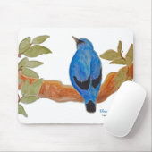 Blue Cuckooshrike Waterverf Bird Muismat (Met muis)