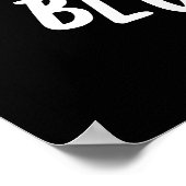 Blue-cumber Funny Sad Veggie Cucumber Pun Dark BG Poster (Hoek)