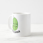 Blue-cumber Funny Sad Veggie Cucumber Pun Koffiemok (Voorkant links)