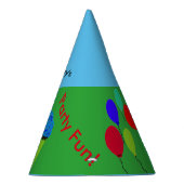 Blue Cupcake Aangepaste Birthday Petten Feesthoedjes (Rechts)