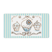 Blue Cupcake Bakkerij Labels (Voorkant)