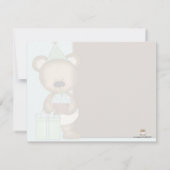 Blue Cupcake Beer Birthday Party Invitations Kaart (Achterkant)