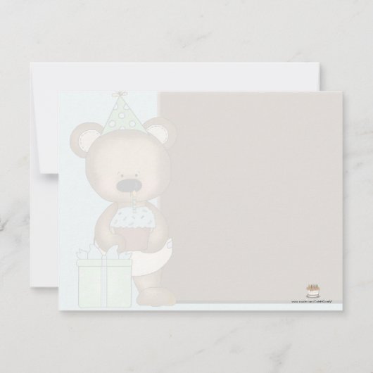 Blue Cupcake Beer Birthday Party Invitations Kaart (Achterkant)