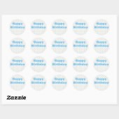 Blue Cupcake Birthday Sticker (Vel)