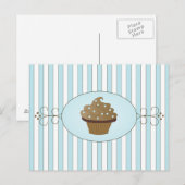 Blue Cupcake Briefkaart (Voorkant / Achterkant)