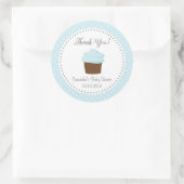 Blue Cupcake Dank u Sticker (Tas)