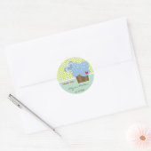 Blue Cupcake Dank u Verjaardagsfeestgeschenk Label (Envelop)