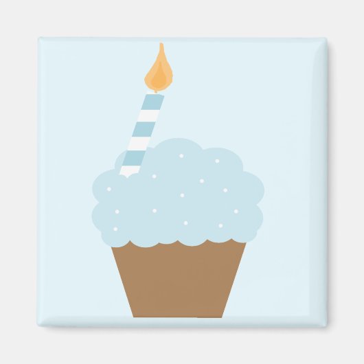 Blue Cupcake Magneet (Voorkant)