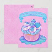 Blue Cupcake~Meek Eat Briefkaart Scripts (Voorkant / Achterkant)