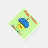 Blue Cupcake Party Birthday Napkins Servetten (Hoek)