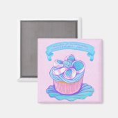 Blue CupCake Scripting Magnet (Voorkant / Achterkant)