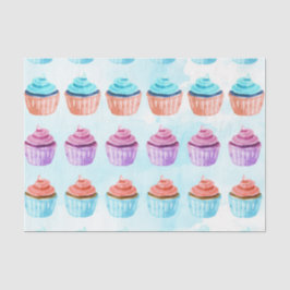 Blue Cupcake Tissuepapier