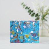 Blue Cupcakes briefkaart (Staand voorkant)