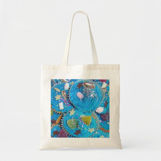 Blue Cupcakes canvas tas (Voorkant)
