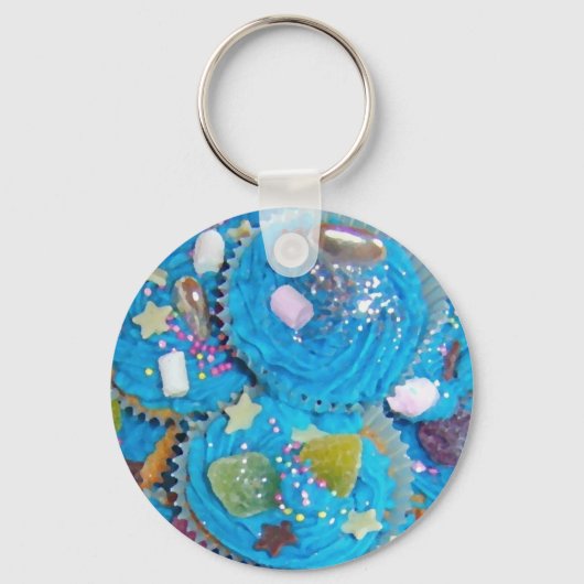 Blue Cupcakes sleutelhanger (Voorkant)
