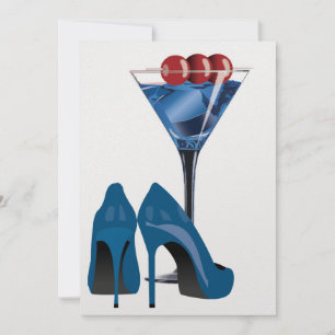 Blue Curacao Cocktail uitnodiging