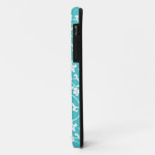 Blue Curacao Floral Damask iPhone 5 Hoesje (Achterkant/links)