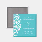 Blue Curacao Save the Date Wedding Magnet (Voorkant / Achterkant)