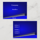 Blue Curl Page Profile Card Visitekaartje (Voorkant / Achterkant)