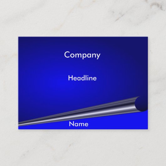 Blue Curl Page Profile Card Visitekaartje (Voorkant)