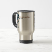 Blue Curly Colorado Travel Mug Reisbeker (Voorkant links)