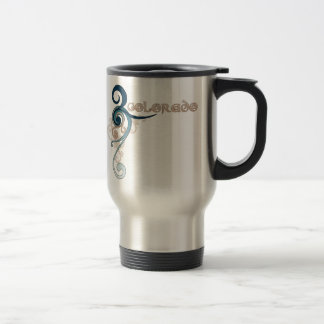 Blue Curly Colorado Travel Mug Reisbeker