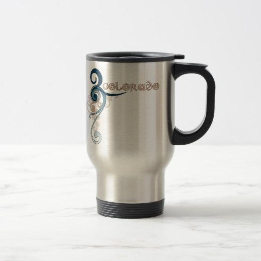Blue Curly Colorado Travel Mug Reisbeker (Rechts)