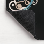 Blue Curly New York Mousepad Dark Muismat (Hoek)