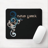 Blue Curly New York Mousepad Dark Muismat (Met muis)
