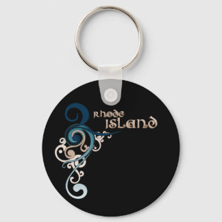 Blue Curly Rhode Island Sleutelhanger Donker