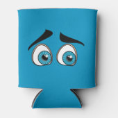 Blue Curuous Eyes Grappige Koelbox -  Blikjeskoeler (Voorkant)