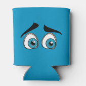 Blue Curuous Eyes Grappige Koelbox -  Blikjeskoeler (Achterkant)
