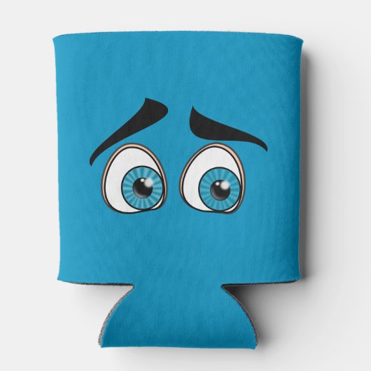 Blue Curuous Eyes Grappige Koelbox -  Blikjeskoeler (Achterkant)