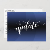 Blue Curve uitgestelde bruiloft update kennisgevin Briefkaart (Voorkant / Achterkant)