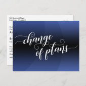Blue Curve Verandering van plannen Uitgestelde bru Briefkaart (Voorkant / Achterkant)