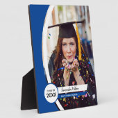 Blue Curved Lijst Photo Afstuderen Fotoplaat (Zijkant)