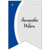 Blue Curved Lijst Photo Afstuderen Vlaggetjes (Derde vlag)