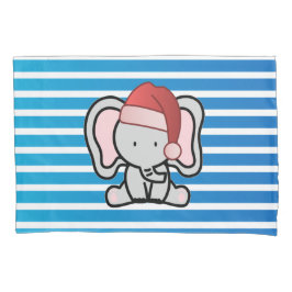 Blue Custom Baby Boy Name First Kerstmis 2022 Kussensloop