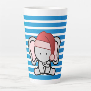 Blue Custom Baby Boy Name First Kerstmis 2022 Latte Mok