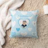 Blue Custom Baby Photo Decor Kussen (Deken)