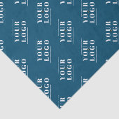 Blue Custom-Branded Logo Message Tissuepapier (Detail)