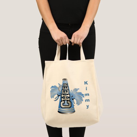 Blue Custom Cheerleader Canvas Canvas tas (Voorkant (product))