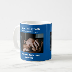 Blue Custom Dad First Vaderdag Koffiemok