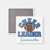 Blue Custom Football Cheerleader Magnet (Voorkant / Achterkant)